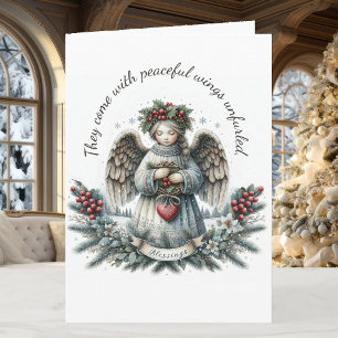 Angel It Came Upon A Midnight Clear Christmas Holiday Card