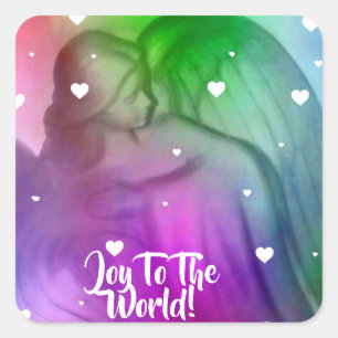 Angel - Joy To The World Square Sticker