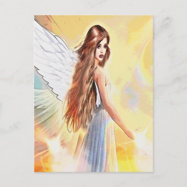 Angel Joy Wisdom Creativity Archangel Jophiel Art Postcard (Front)