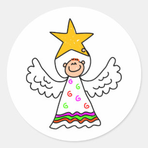 Angel Kid Classic Round Sticker