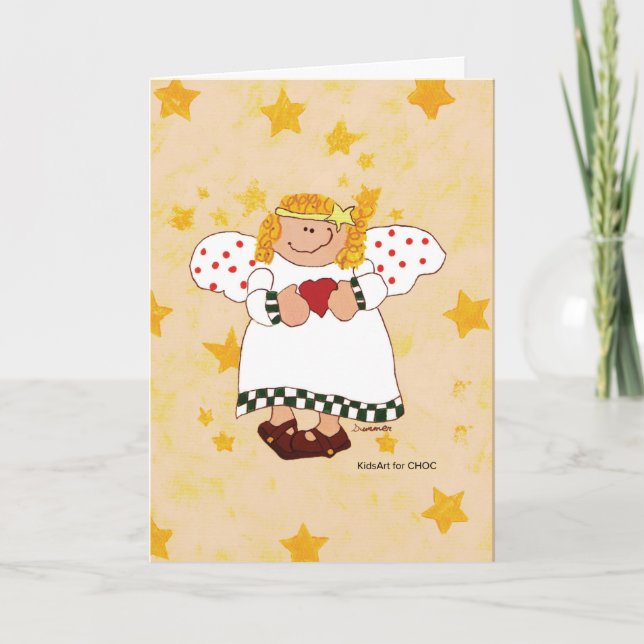 Angel - Kids Art fo CHOC  Note Card (Front)