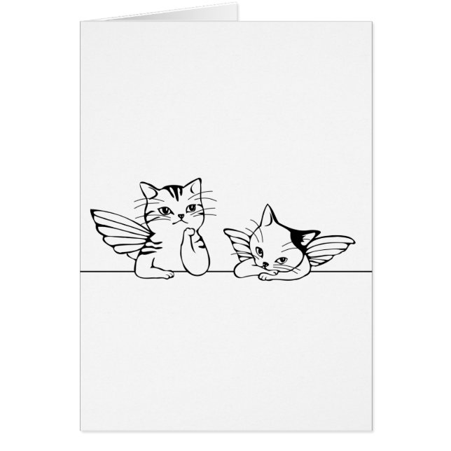 Angel Kitten Christmas Card (Front)