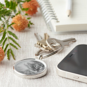 "Angel Kitty" Portrait Key Ring
