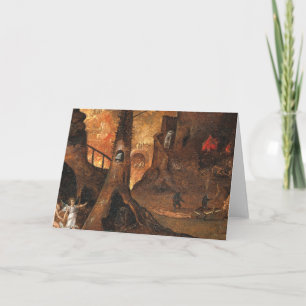 Angel Leading A Soul Into Hell By Hieronymus Bosch Card