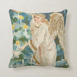 Angel Lighting Candlelit Christmas Tree Cushion