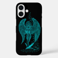 Angel lost in Love , black and green Design