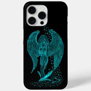 Angel lost in Love , black and green Design iPhone 15 Pro Max Case