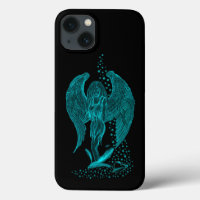 Angel lost in Love , black and green Design
