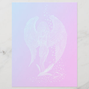 Angel lost in Love , black and green Design Custom Letterhead