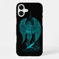 Angel lost in Love , black and green Design