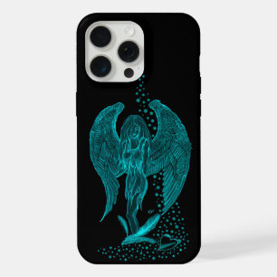 Angel lost in Love , black and green Design iPhone 15 Pro Max Case