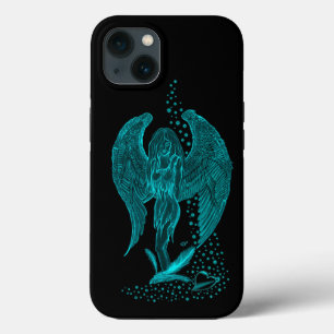 Angel lost in Love , black and green Design iPhone 13 Case