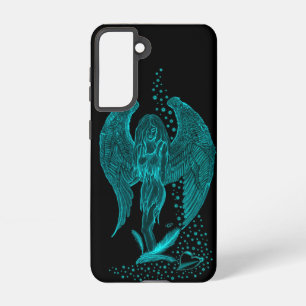 Angel lost in Love , black and green Design Samsung Galaxy Case