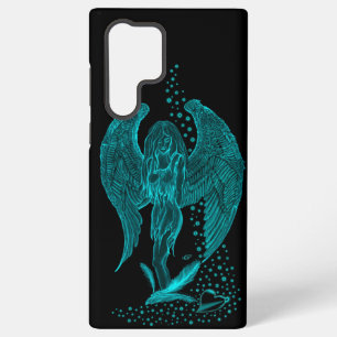 Angel lost in Love , black and green Design Samsung Galaxy Case