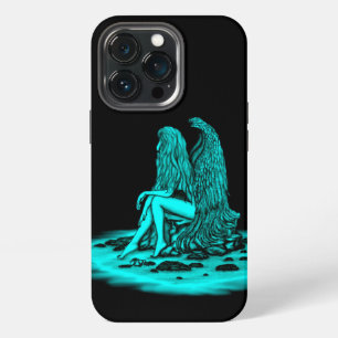 Angel , lost in thought , black and green Design iPhone 13 Pro Case