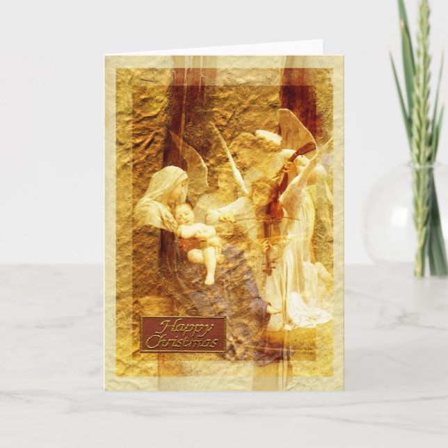 Angel Love Christmas Holiday Card (Front)