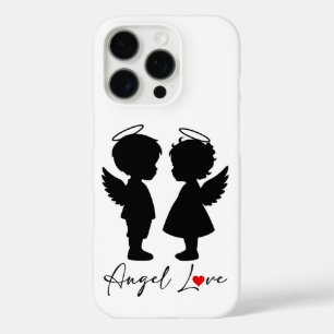 Angel Love – Cute Angel Couple Design iPhone 16 Pro Case