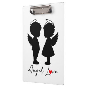 Angel Love – Cute Angel Couple Design Clipboard