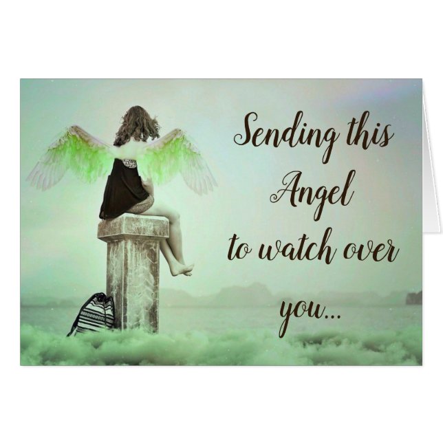 Angel Lyme Disease Support Friendship Card (Front Horizontal)