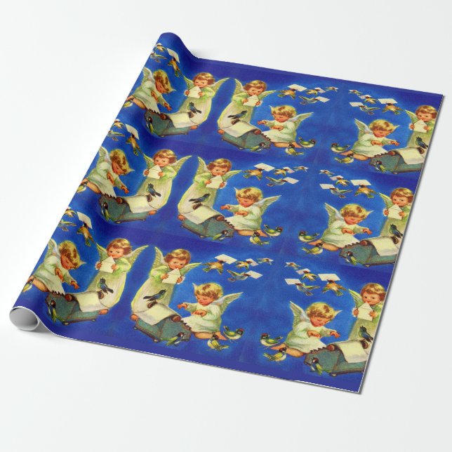 angel mail office print wrapping paper (Unrolled)