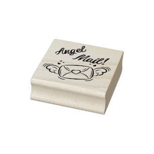 Angel Mail Rubber Stamp