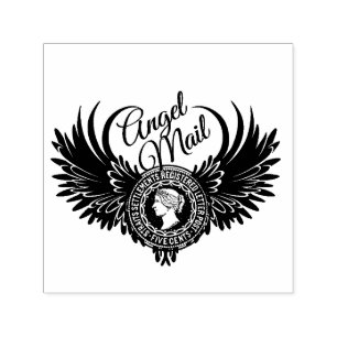 Angel Mail Self Inking Rubber Stamp