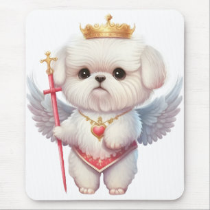 Angel Maltese Puppy, Maltes dog lovers and owners Mouse Pad