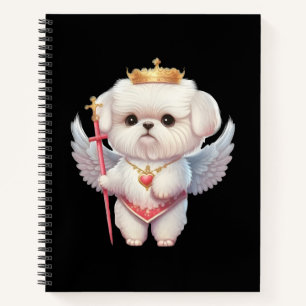 Angel Maltese Puppy, Maltes dog lovers and owners Notebook