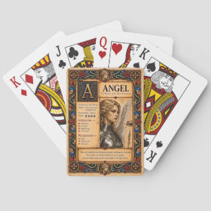 Angel, Mediaeval Bestiary Art Playing Cards