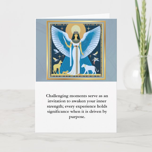 angel message egypt  happy birthday card (Front)