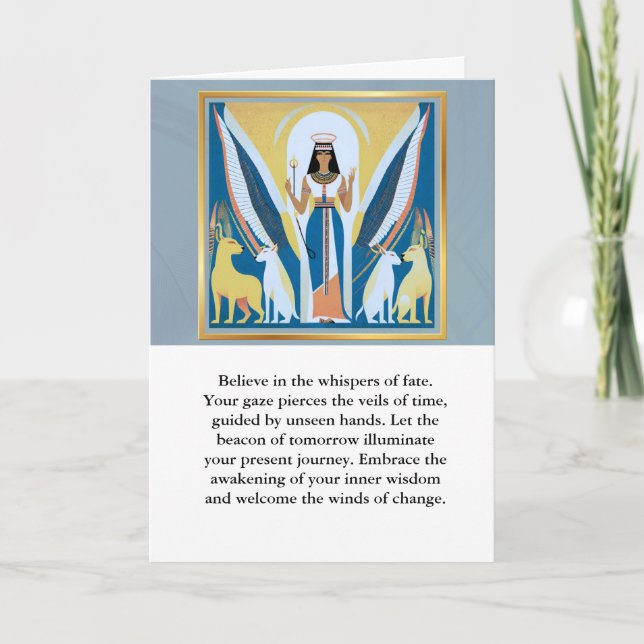 angel message egypt  happy birthday card (Front)