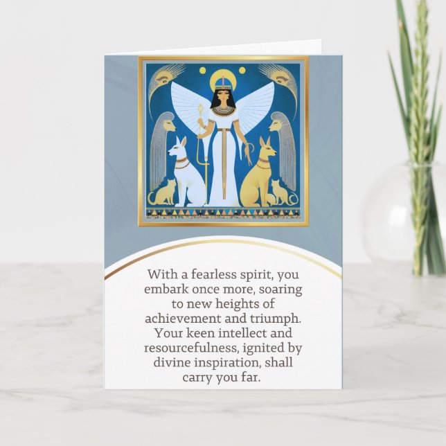 angel message egypt  happy birthday card (Front)