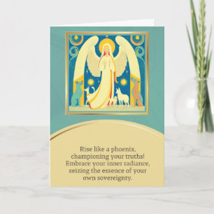 angel message happy birthday card