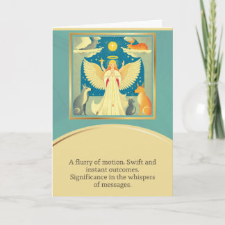 angel message happy birthday card