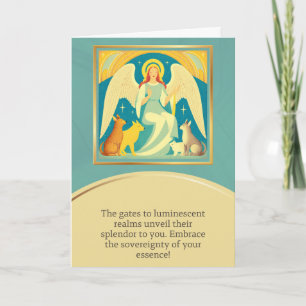 angel message happy birthday card