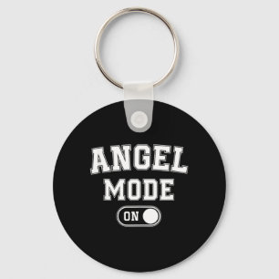 Angel Mode On Costume Funny Spiritual Party Gift Key Ring