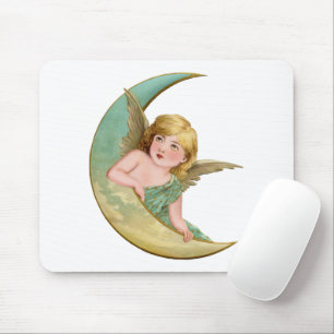 Angel Moon Painting Mouse Pad