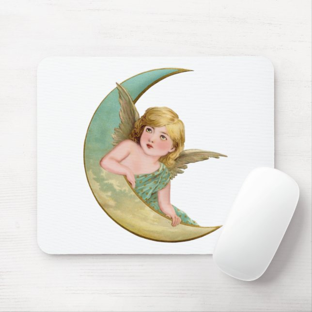 Angel Moon Painting Mouse Pad (With Mouse)