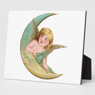Angel Moon Painting Plaque
