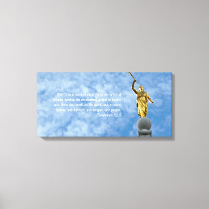 Angel Moroni on Salt Lake Temple Canvas Print