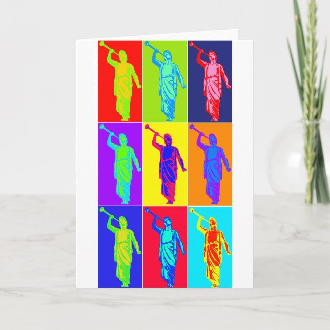 Angel Moroni Pop Art Card (Front)