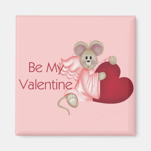 Angel Mouse Be My Valentine Magnet