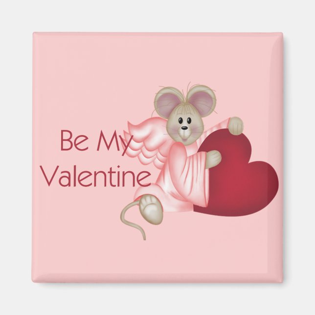 Angel Mouse Be My Valentine Magnet (Front)