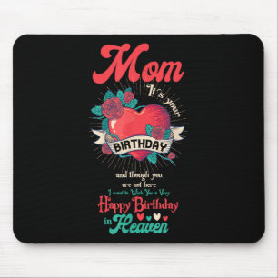 Angel Mum Happy Birthday In Heaven Memorial Day Lo Mouse Pad