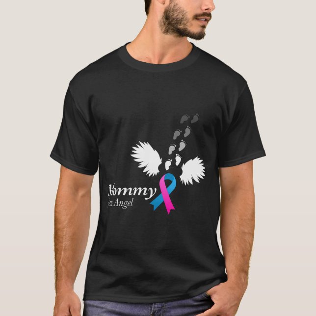 Angel Mummy Miscarriage Awareness Infant Mother Lo T-Shirt (Front)