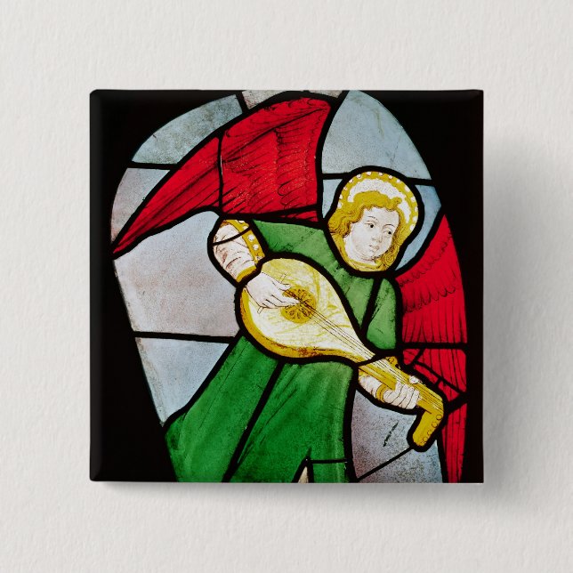 Angel Musician 15 Cm Square Badge (Front)