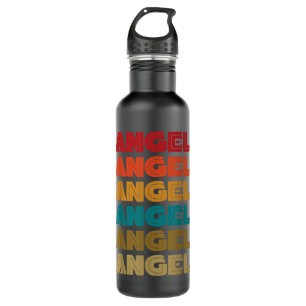 Angel Name, Retro Given Name Colourful Inline Font 710 Ml Water Bottle