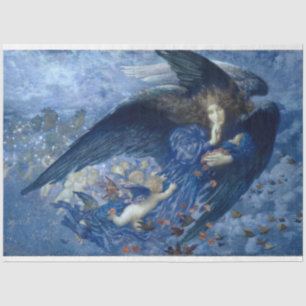 Angel night & her stars decoupage paper