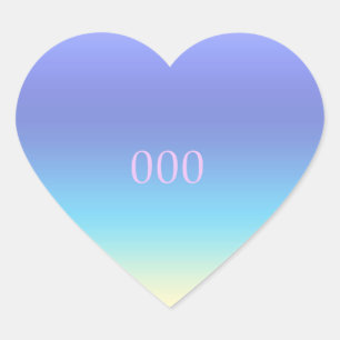 Angel Number 000 - New Opportunities Gradient  Heart Sticker