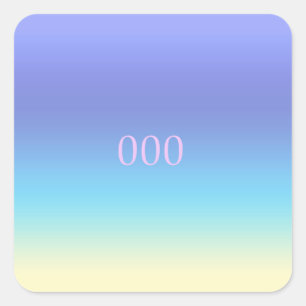 Angel Number 000 - New Opportunities Gradient Square Sticker